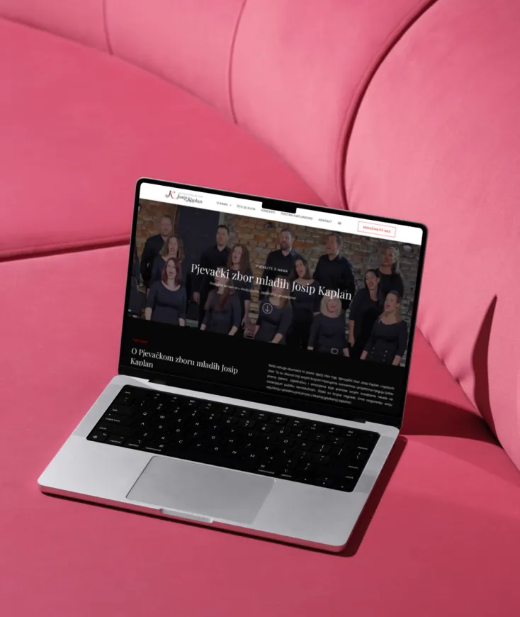 Web stranica zbora PZM Josip Kaplan - dizajn i razvoj