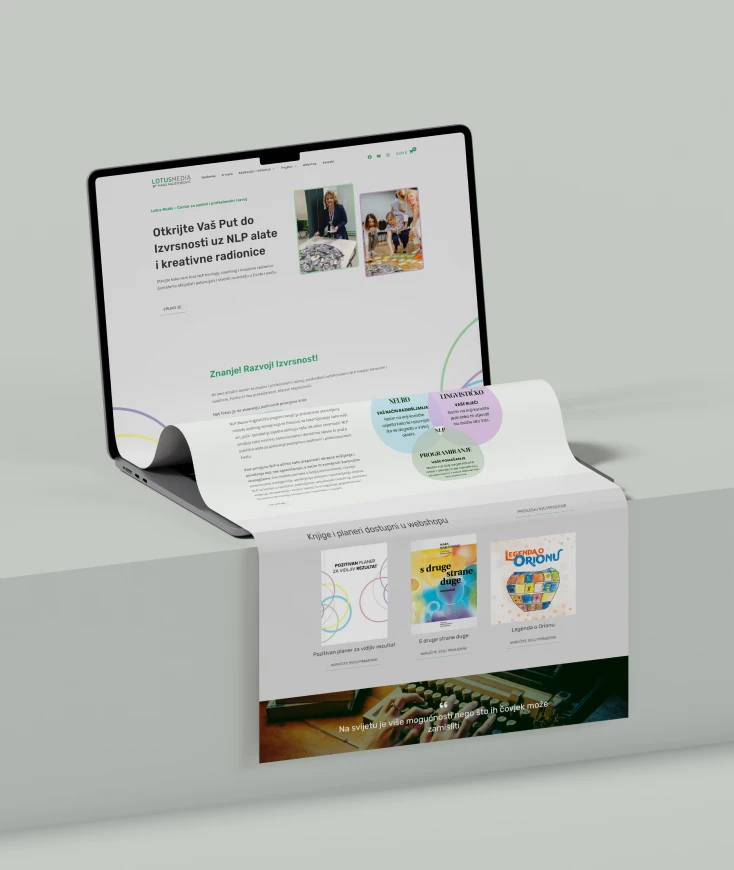 Web stranica i webshop tvrtke Lotusmedia
